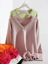 Load image into Gallery viewer, V Neck Oversized Sweaters

