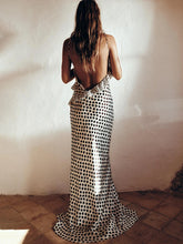 Load image into Gallery viewer, Flower Dots  Maxi DressSpaghetti Strap Vacation Dress Summer
