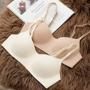 Sexy Bra Brassieres Seamless Push Up Bralette for Women Backless Underwear Triangle Cup Gathering Bra Women's Sexy Lingerie