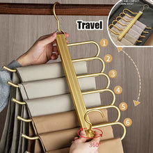 Load image into Gallery viewer, 6 in 1 Magic Pants Hanger,Multi-function Storage Holder for Home Travel,Multi Layer Aluminium Pants Rack with 360 Rotatable Hook
