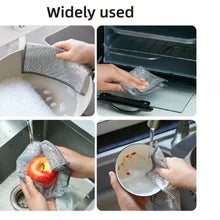 Load image into Gallery viewer, 10 Counts Multipurpose Wire Dishwashing Rags,Double-Layer Cloth, Non-scratch Wire Dishcloth for Kitchen,Gift
