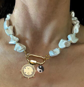 Floating Pearl Lariat Necklace