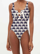 Load image into Gallery viewer, Art Print Designer Swimsuit  Fashion Bikini Woman Summer Beach  Straps
