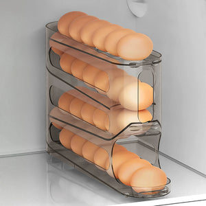 4-layer Slide Egg Storage Box Ladder Style Egg Box Storage Refrigerator Side Door Large Capacity Automatic Egg Rolling Machine