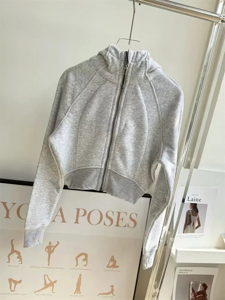 Running Zipper Workout Jacket  Sportswear GymYoga Clothing Sport Coat