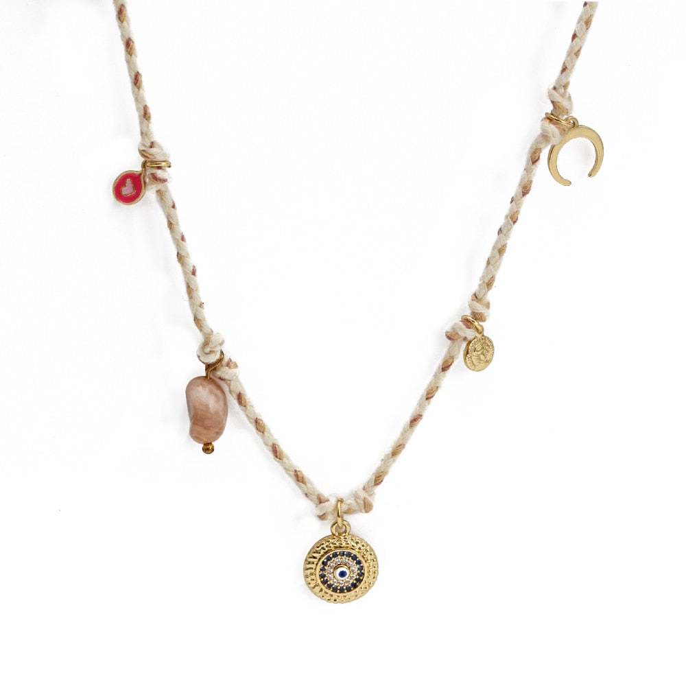 Lucky Eye Color  Necklace Bohemian