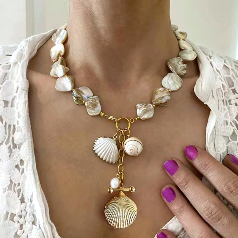 Floating Pearl Lariat Necklace