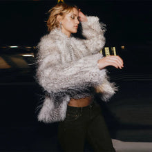 Load image into Gallery viewer, Thicken Warm Women's Faux Fur Coat Lapel Long Sleeve Puffy Jacket Fashion Short Outwear 2025 New Winter Chic Dot Lady Coats
