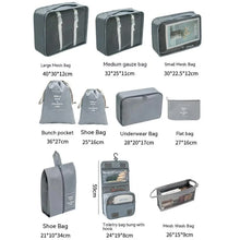 Load image into Gallery viewer, 7/8/9/10 Pcs Set Travel Organizer Storage Bags Suitcase Packing Cubes Set
