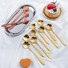Load image into Gallery viewer, 8Pcs Flower Spoon Set Small Teaspoon Coffee Spoon
