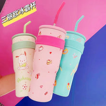 Load image into Gallery viewer, 700/1200ml Sanrio Hello Kitty My Melody Pochacco Cinnamoroll Hangyodon Water Bottle
