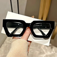 Load image into Gallery viewer, Y2K Oversized Clear Lens Glasses with Leopard Print Frame, Blue Light Blocking, Fashionable Accessory for Casual Attire
