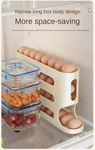 4-layer Slide Egg Storage Box Ladder Style Egg Box Storage Refrigerator Side Door Large Capacity Automatic Egg Rolling Machine