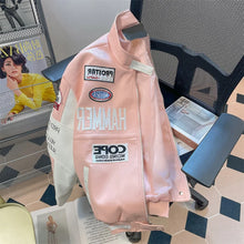 Load image into Gallery viewer, Pink Motorcycle  Jacket Unisex American
