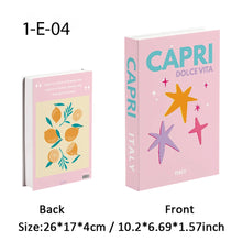 Load image into Gallery viewer, Palm Capri Ibiza Miami Tulum Fake Book Storage Box Travel Series Colorful Decorative Coffee Table Books Shooting Prop Home Decor
