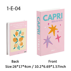 Palm Capri Ibiza Miami Tulum Fake Book Storage Box Travel Series Colorful Decorative Coffee Table Books Shooting Prop Home Decor