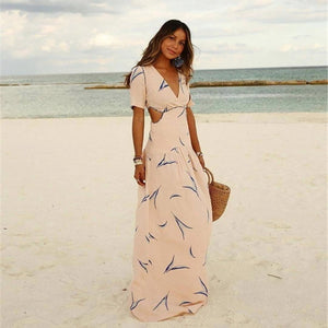 Alicia Boho Floral  Beach Dress