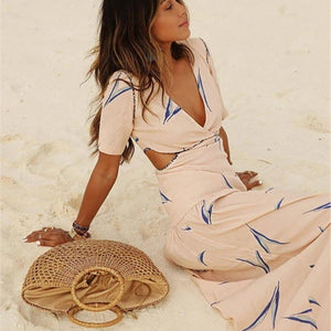 Alicia Boho Floral  Beach Dress