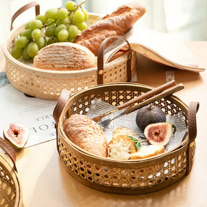 Round Rattan Storage Basket