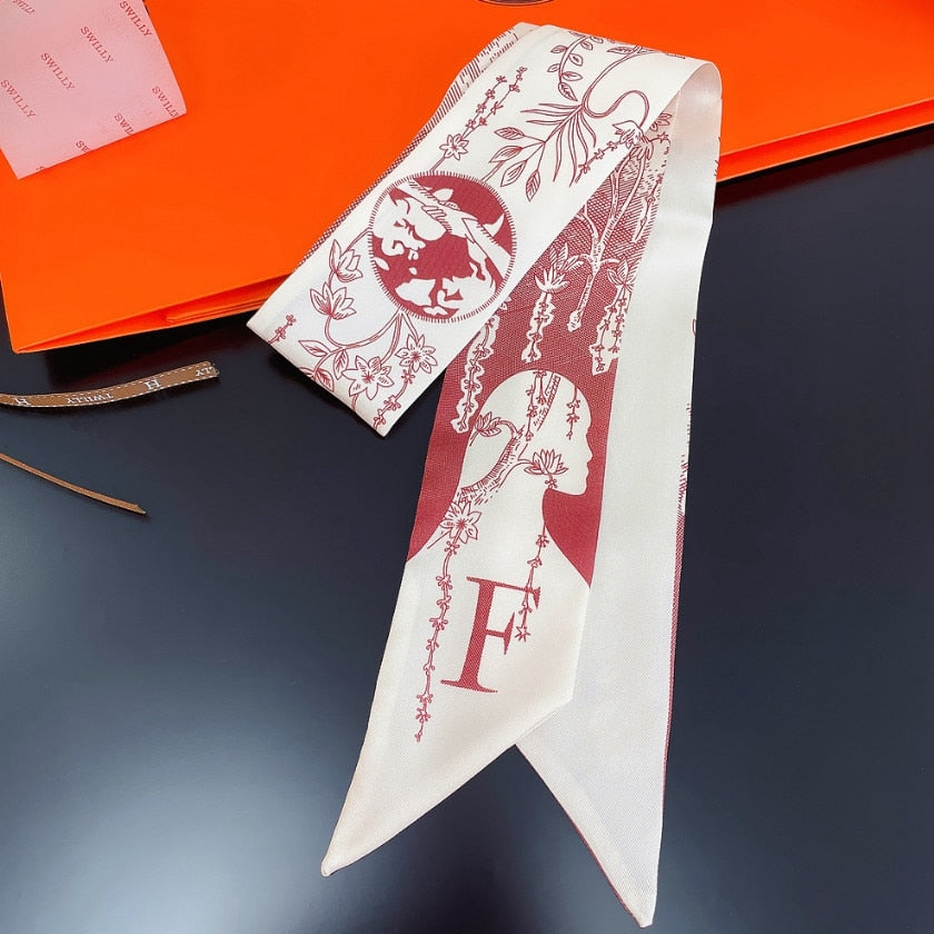 Fashion Women Silk Letter Design Scarf