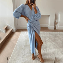 Load image into Gallery viewer, Winter Casual Women V-Neck Knitted Dress
