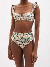 Load image into Gallery viewer, Pink  Floral Print Set Cover Up Two Pieces
