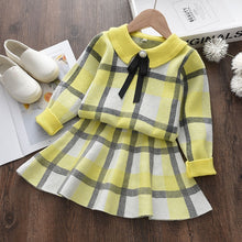Load image into Gallery viewer, fashion girl Knit Bow Dresses
