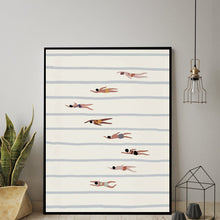 Load image into Gallery viewer, Women Swimmers Wall Art PrintsMinimalist Posters Swimming Pool
