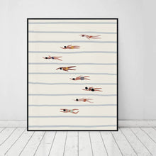 Load image into Gallery viewer, Women Swimmers Wall Art PrintsMinimalist Posters Swimming Pool
