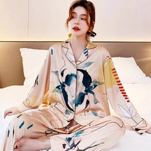 Load image into Gallery viewer, Anthropol New Plants  Satin Pijamas Set
