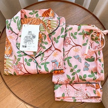 Load image into Gallery viewer, Jungle Tiger Imitation Silk Pajamas
