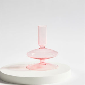 Taper Candle Holders Glass Decoration