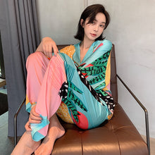 Load image into Gallery viewer, Anthropol New Plants  Satin Pijamas Set
