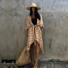 Load image into Gallery viewer, Bohemian Embroidery  Beach Cover Tunic
