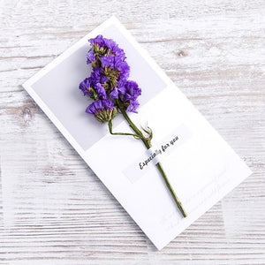 10pcs  Gift Card Wedding Invitations Greeting Cards Dried Flowers Handwritten Blessing Birthday Envelope thanksgiving