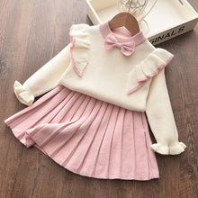 Load image into Gallery viewer, fashion girl Knit Bow Dresses
