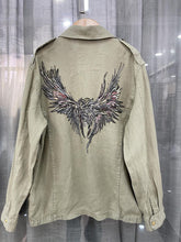 Load image into Gallery viewer, Linen Military Eagle Jacket
