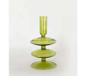 Taper Candle Holders Glass Decoration