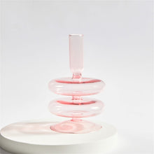Load image into Gallery viewer, Taper Candle Holders Glass Decoration
