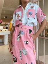 Load image into Gallery viewer, Fashion  Print Embroidery Shirt With Pencil Skirt
