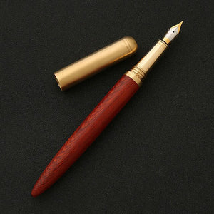 Luxury Brand Wood Fountain Pen 0.7mm Fine Nib Calligraphy Pens Writing Metal Wooden Gifts Stationery Office School Supplies