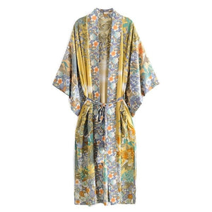 Flower Long Kimono Boho vintage style