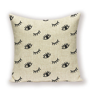 Stella  Eye Cushion Covers Linen Home Decoration