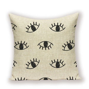 Stella  Eye Cushion Covers Linen Home Decoration
