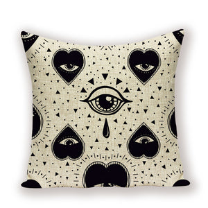 Stella  Eye Cushion Covers Linen Home Decoration