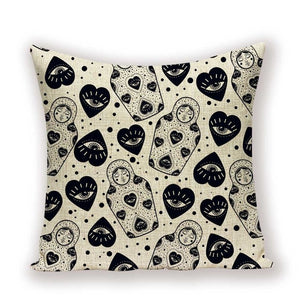 Stella  Eye Cushion Covers Linen Home Decoration