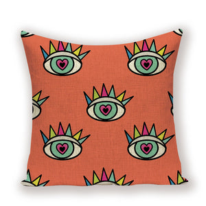 Stella  Eye Cushion Covers Linen Home Decoration