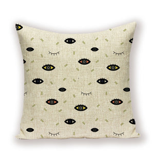 Stella  Eye Cushion Covers Linen Home Decoration