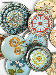 Alexa Creative hand-painted ceramic plate round plate