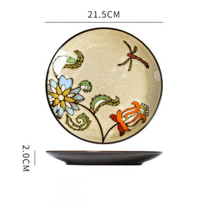 Alexa Creative hand-painted ceramic plate round plate